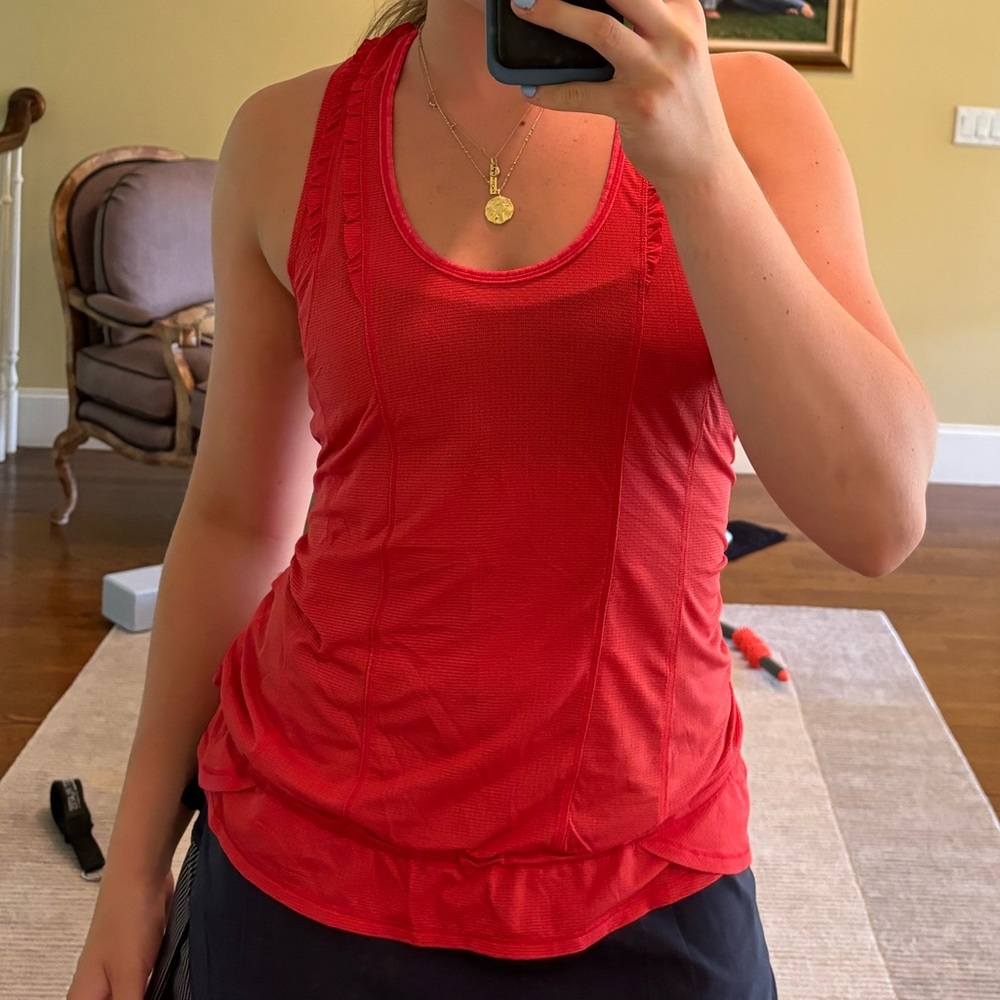 Vintage style Lululemon Ruffle Tank